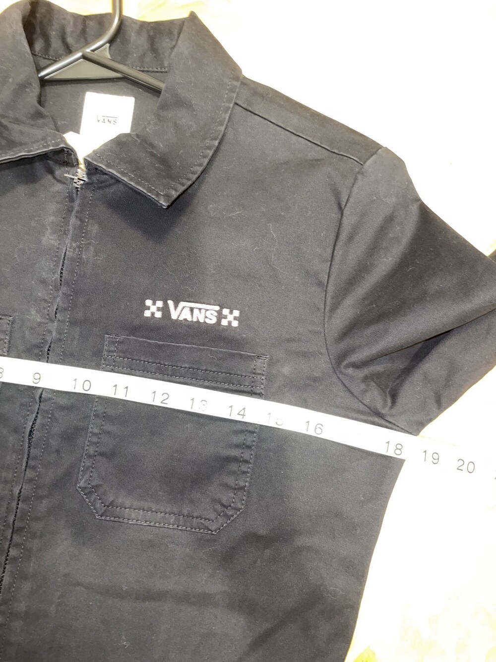 Vans Off The Wall Coverall Boilersuit Jumpsuit w Patches Zip Front Size Small - Picture 9 of 14